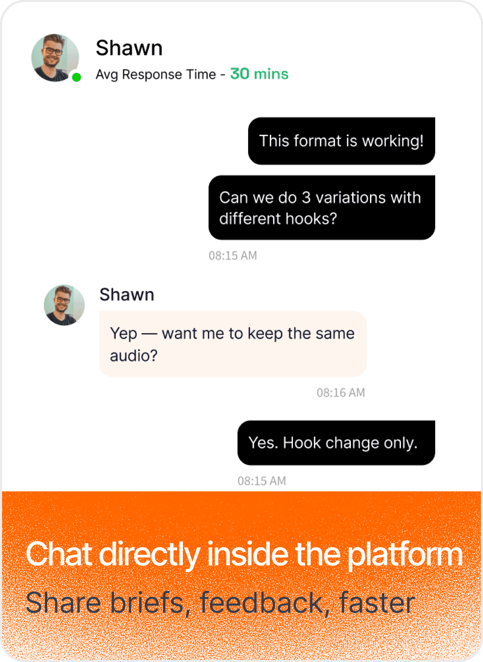 Creator chat and collaboration preview